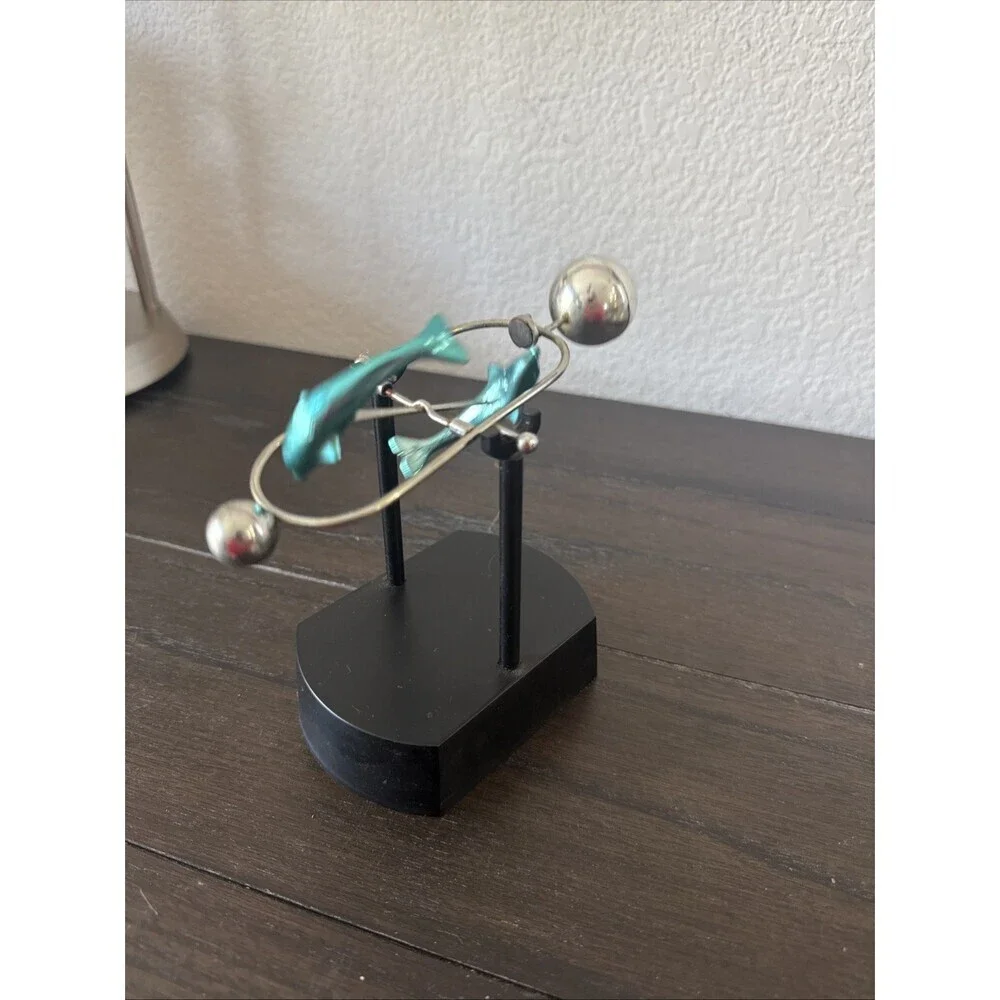 Blue Dolphin KINETIC METAL ART MOTION balancing spinning desktop science toy